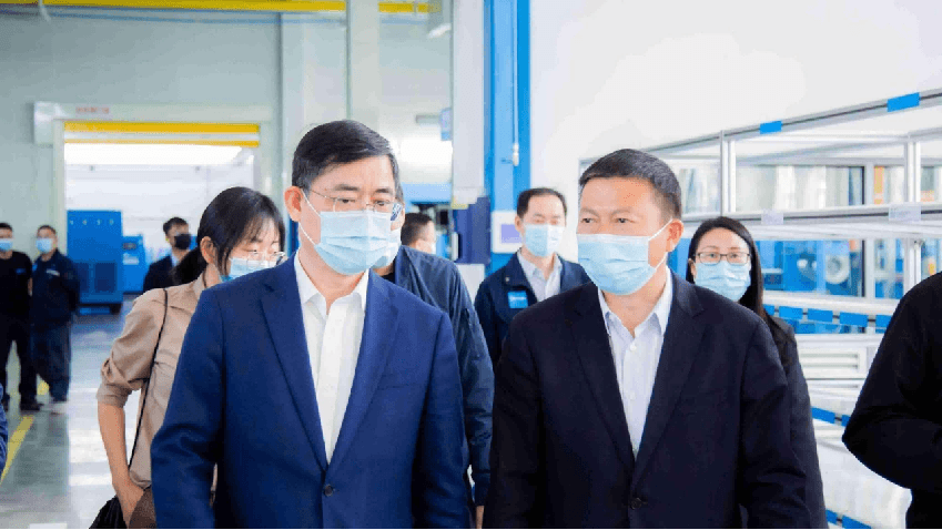 我市政協(xié)主席陳杰峰率隊蒞臨德曼調(diào)研-德曼壓縮機